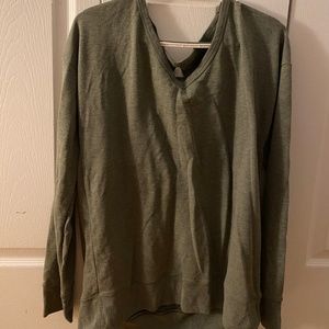 V neck sweater, backless